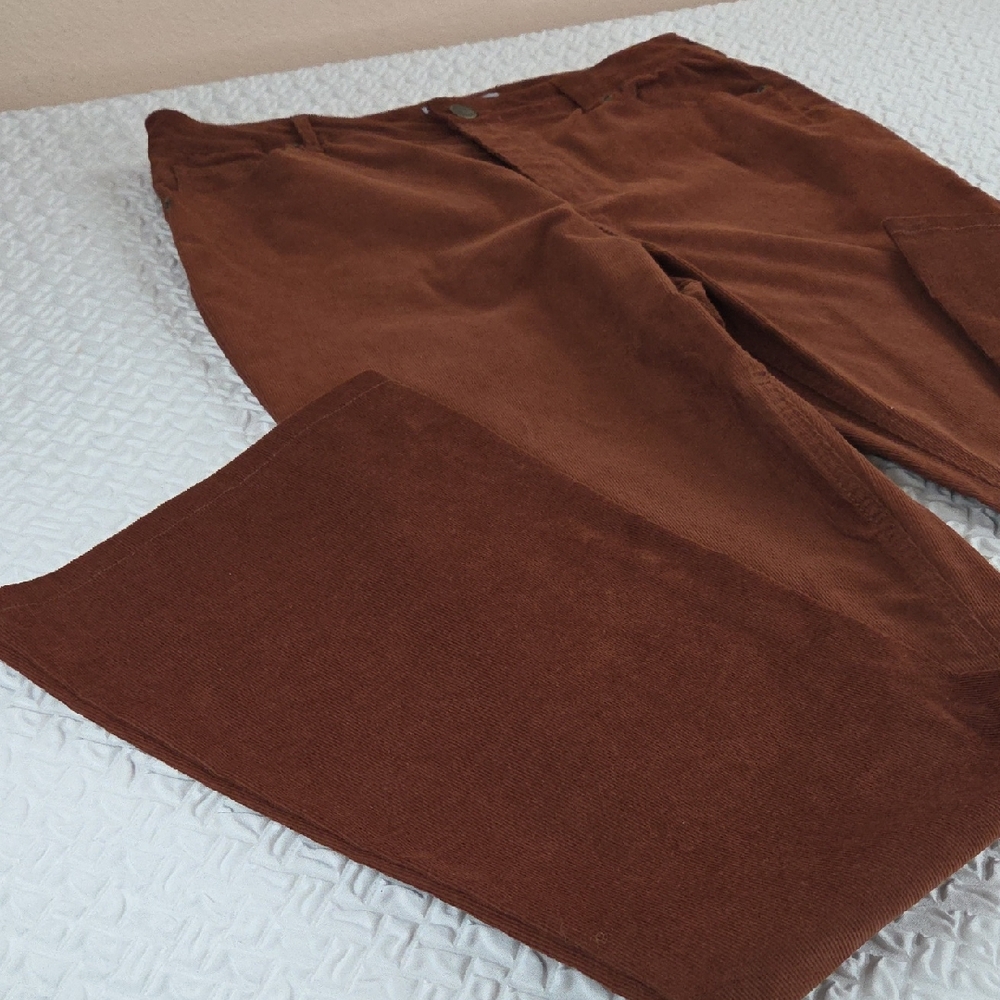 Antonio Melani NWT Size14 Aria Corduroy Flare PANTS.Color SEPIA WOMANS